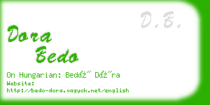 dora bedo business card